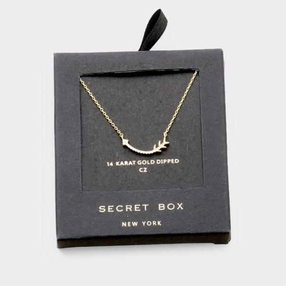 14K Gold Dipped Arrow Necklace - Picture 1 of 2